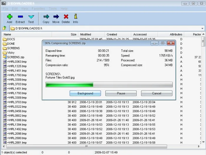 7zip screenshot 1