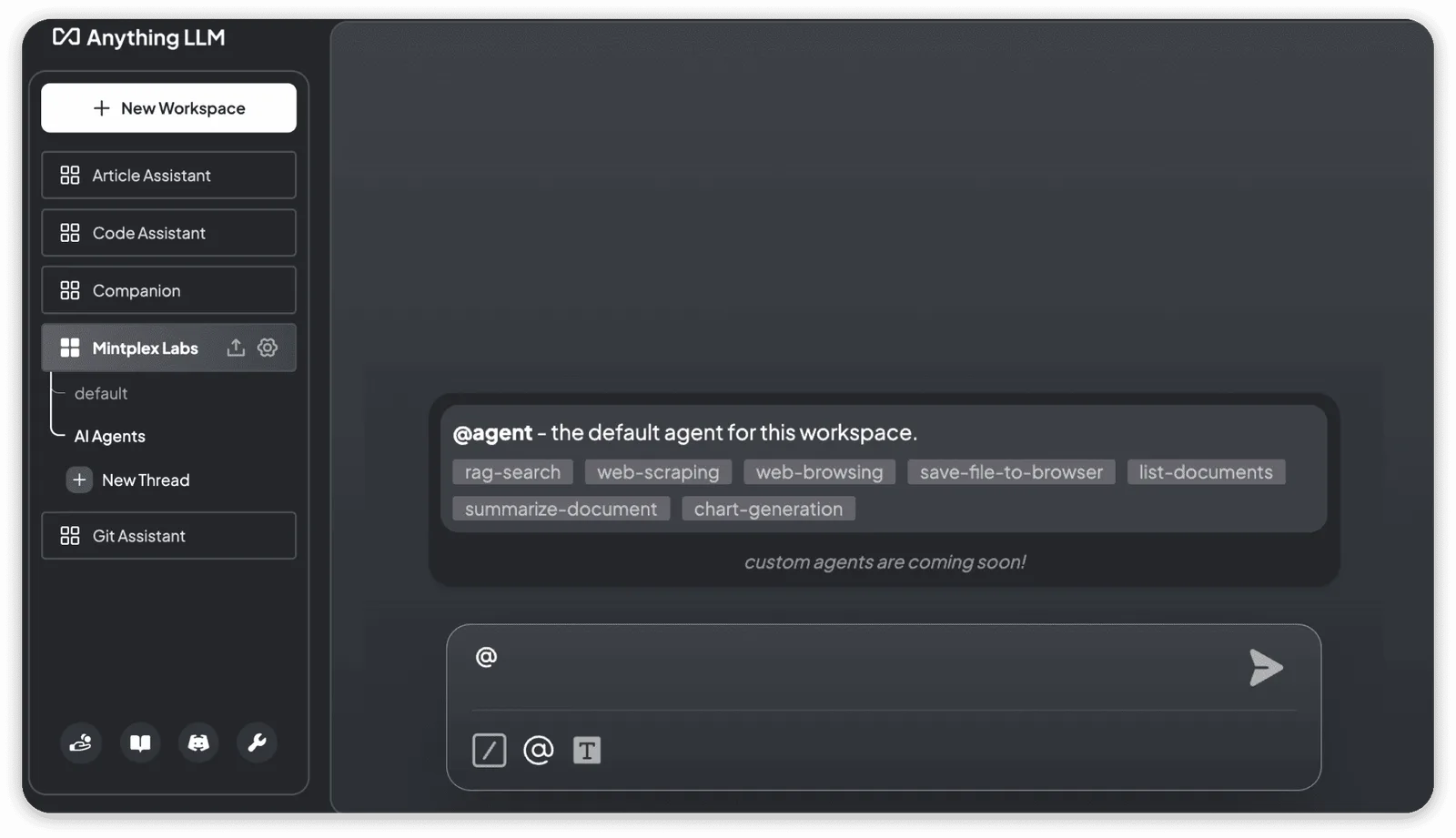 Anything LLM screenshot 1