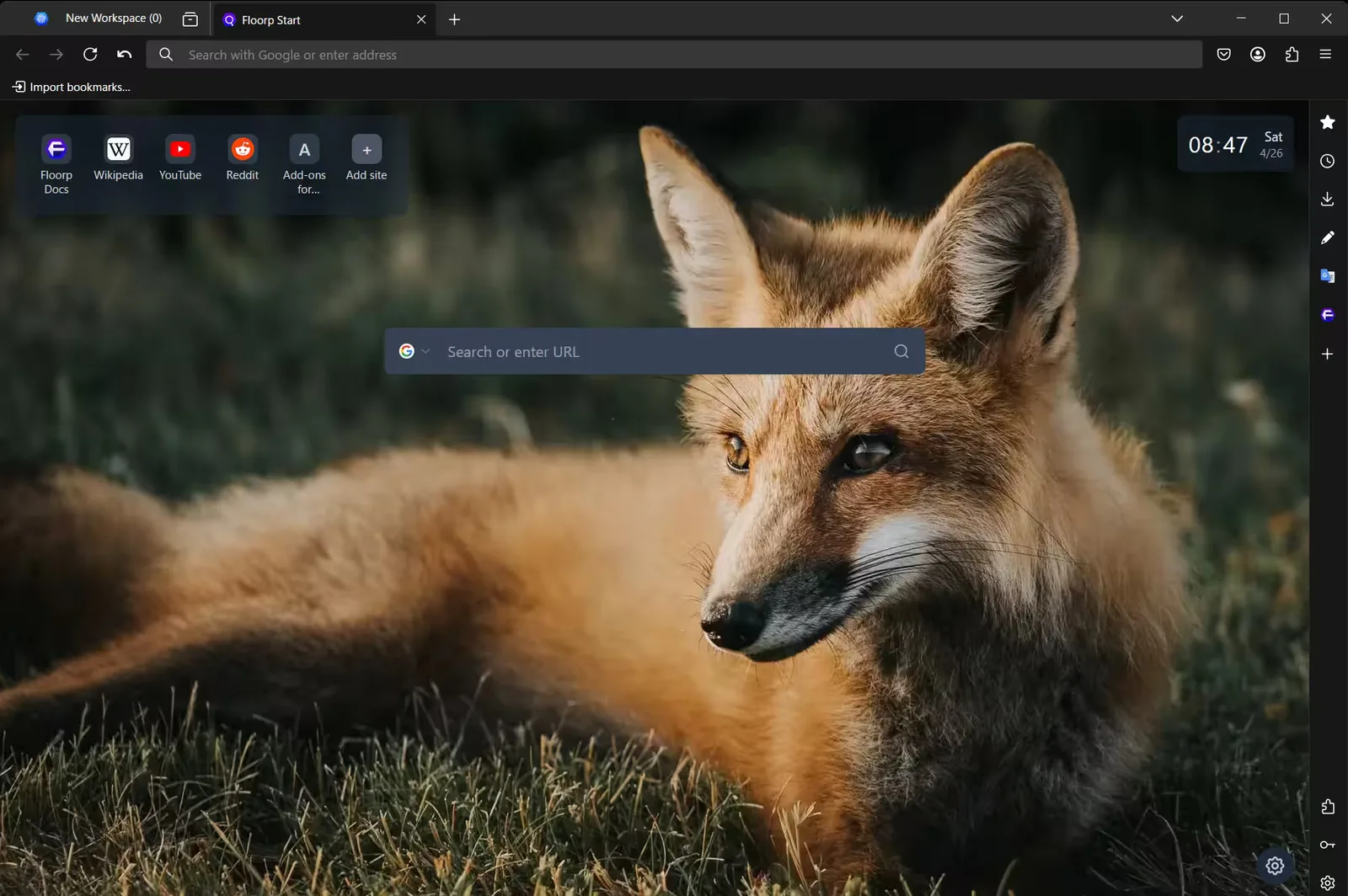 Floorp Browser screenshot 1